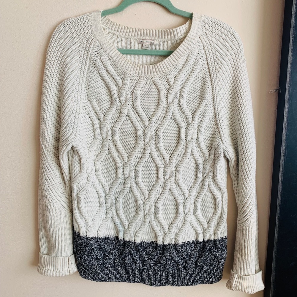 Thick cable knit sweater